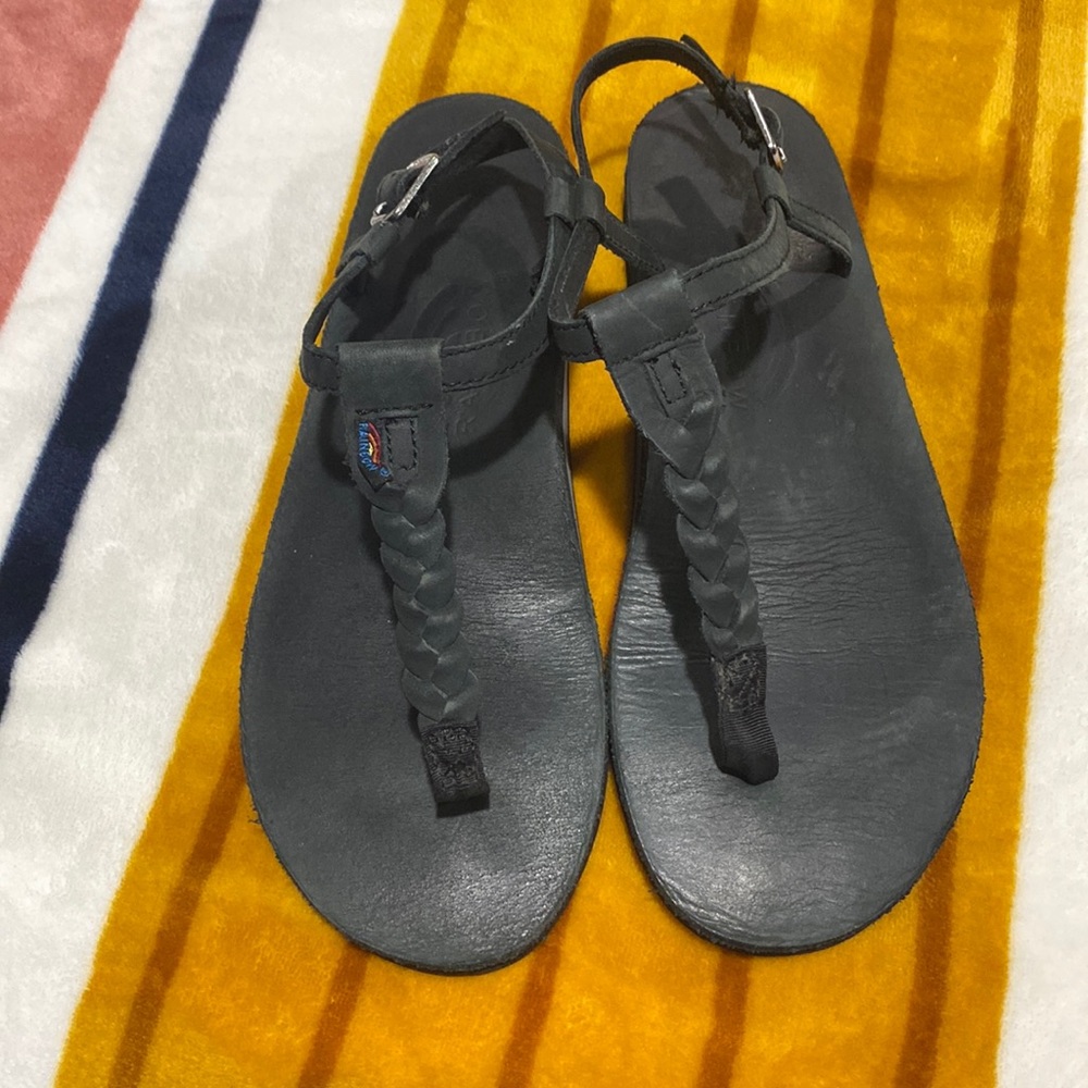 Black rainbow sandals